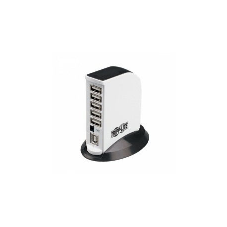 Tripp Lite Hub USB 2.0 de Alta Velocidad, 7 Puertos, 480 Mbits, Negro Blanco