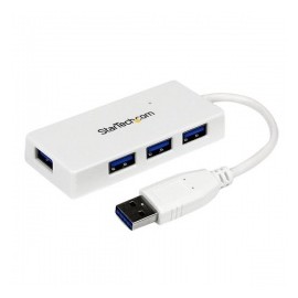 StarTech.com Hub USB 3.0, 4 Puertos, 5000 Mbits, Blanco
