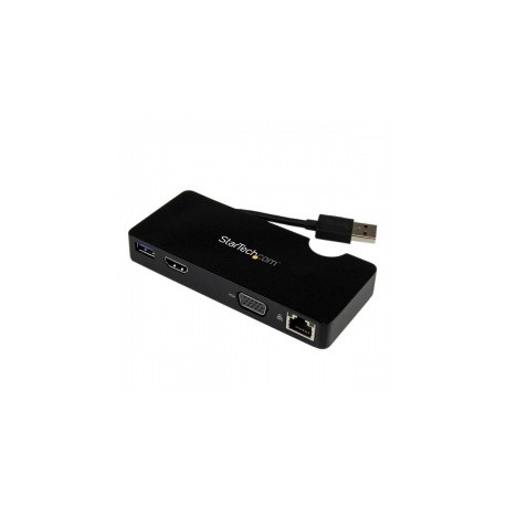 StarTech.com Mini Replicador de Puertos USB 3.0 con HDMI o VGA, Ethernet Gigabit y USB