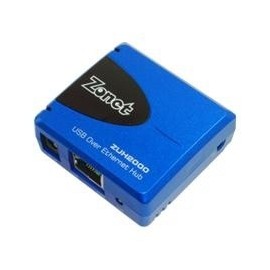 Zonet Hub USB over Ethernet, 4 Puertos, 480 Mbits, Azul