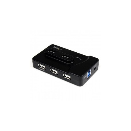 StarTech.com Hub USB, 2x USB 3.0, 4x USB 2.0, 480 Mbits, Negro