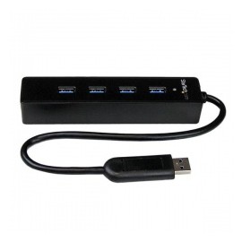 StarTech.com Hub USB 3.0, 4 Puertos, 5000 Mbits, 15cm, Negro