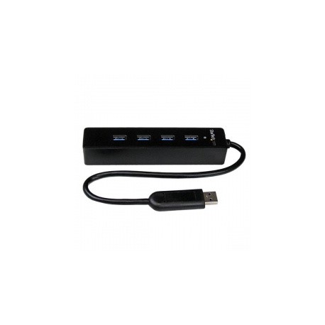 StarTech.com Hub USB 3.0, 4 Puertos, 5000 Mbits, 15cm, Negro