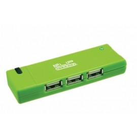 Klip Xtreme Hub KUH-400G, USB 2.0, 4 Puertos, 480 Mbit/s, Verde