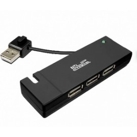 Klip Xtreme Hub KUH-400B, USB 2.0, 4 Puertos, 480 Mbit/s, Negro