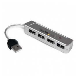 StarTech.com Hub USB 2.0, 1x USB A Macho, 4x USB A Hembra, 480 Mbit/s