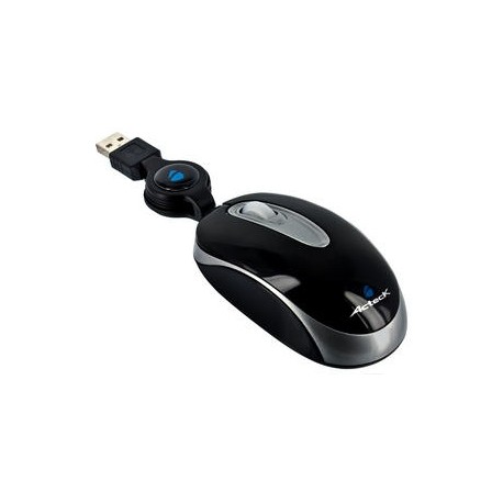 Mouse Acteck Mini Óptico AM-220re, Alámbrico, USB, 800DPI, Negro