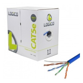 Logico Bobina de Cable Cat5e UTP, 305 Metros, Azul