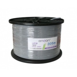 Enson Bobina de Cable Cat6 UTP, 305 Metros, Gris