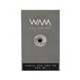 WAM Bobina de Cable Cat5e UTP, 305 Metros, Gris