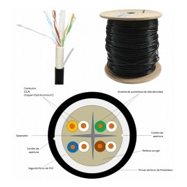 X-Case Bobina de Cable Cat6 UTP, 305 Metros, Gris