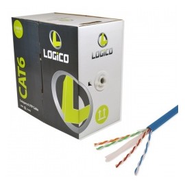 Logico Bobina de Cable Cat6 UTP, 304 Metros, 6mm, Azul