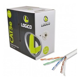 Logico Bobina de Cable Cat5e UTP C5EU2302, 305 Metros, Blanco