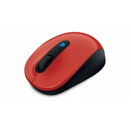Mouse Microsoft BlueTrack Sculpt Mobile, RF Inalámbrico, USB, 1000DPI, Negro Rojo