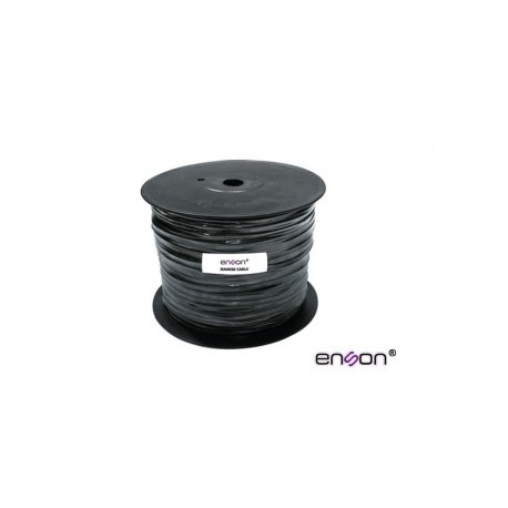 Enson Bobina de Cable RG6 Siamés, 305 Metros, Negro