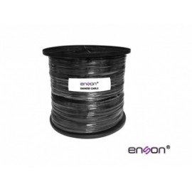 Enson Bobina de Cable RG59 Siamés, 305 Metros, Negro