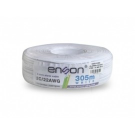 Enson Bobina de Cable Alarma 33201W305 2C 22W PRO-II, 305 Metros, Blanco