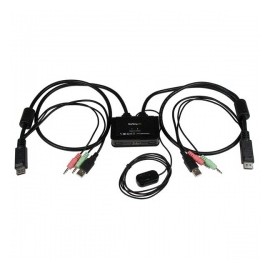StarTech.com Cable Switch KVM SV211DPUA, DisplayPort/USB, 85cm, Negro