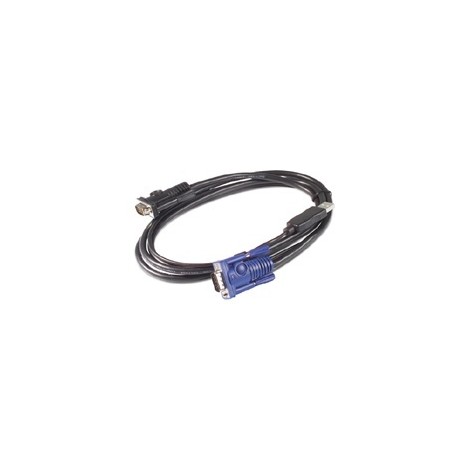 APC Cable Switch KVM AP5257, USB VGA, 3.66 Metros