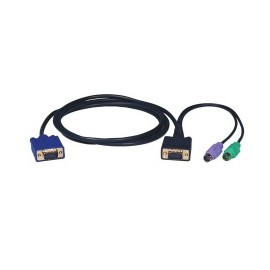 Tripp Lite Cable KVM P750-006, VGA (D-Sub) - MINI DIN-6 x 2, 1.8 Metros
