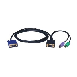 Tripp Lite Cable Switch KVM P750-010, VGA (D-Sub) - (x2) MiniDIN6 M, 3 Metros