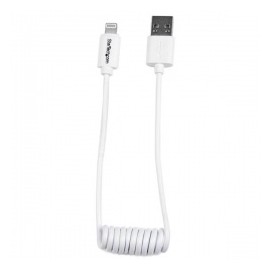 StarTech.com Cable USB A Macho - Lightning Macho, 30cm, Blanco, para iPod/iPhone/iPad