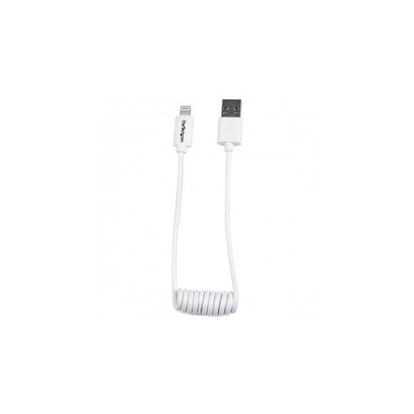 StarTech.com Cable USB A Macho - Lightning Macho, 30cm, Blanco, para iPod/iPhone/iPad