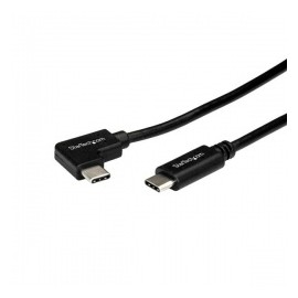 StarTech.com Cable en Angulo, USB C Macho - USB C Macho, 1 Metro, Negro
