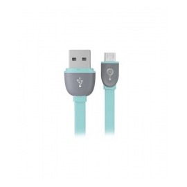 Easy Line Cable USB A Macho - Micro-USB B Macho, 1 Metro, Azul/Gris