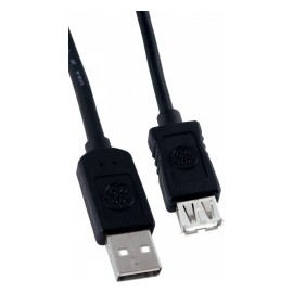 General Electric Cable USB 2.0 Macho - USB 2.0 Hembra, 2 Metros, Negro