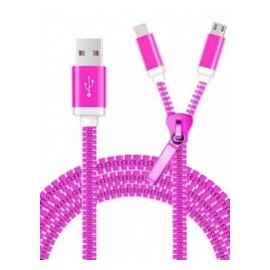 LevyDal Cable USB Macho - Micro-USB Macho, Púrpura