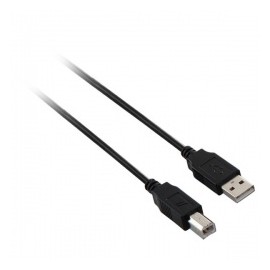 V7 Cable USB A Macho - USB B Macho, 1.8 Metros, Negro