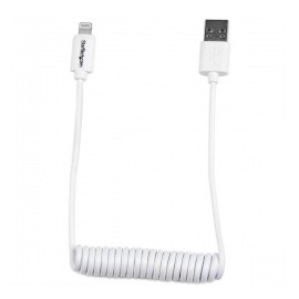 StarTech.com Cable USB A Macho - Lightning Macho, 60cm, Blanco, para iPod/iPhone/iPad