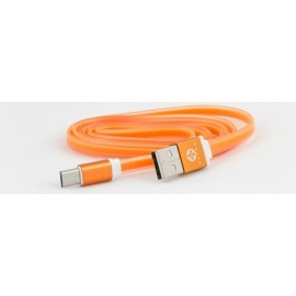 Naceb Cable USB 2.0 A Macho - micro USB A Macho, 1 Metro, Naranja