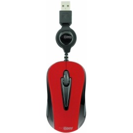 Mini Mouse Perfect Choice Óptico Easy Line 993353, Alámbrico, USB, 1000DPI, Rojo