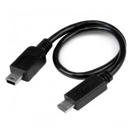 StarTech.com Cable Adaptador USB OTG, micro USB Macho - mini USB Macho, 20cm, Negro