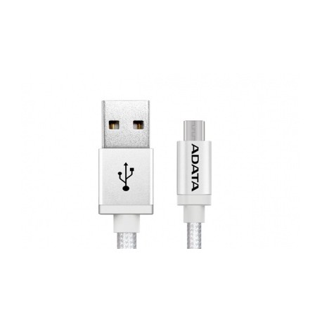 Adata Cable Android USB 2.0 A Macho - Micro-USB 2.0 B Macho, 1 Metro, Plata