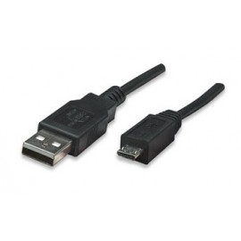 Manhattan Cable USB de Alta Velocidad, USB 2.0 A Macho - micro USB 2.0 B Macho, 1 Metro, Negro