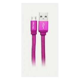 Vorago Cable USB 2.0 A Macho - micro USB B Macho, 1 Metro, Rosa