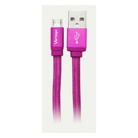 Vorago Cable USB 2.0 A Macho - micro USB B Macho, 1.5 Metros, Rosa