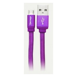 Vorago Cable USB 2.0 A Macho - micro USB B Macho, 1.5 Metros, Morado