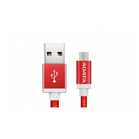 Adata Cable USB 2.0 A - Micro-USB 2.0 B para Android/Windows, 1 Metro, Rojo