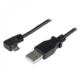 StarTech.com Cable USB - micro USB con Conector Acodado a la Derecha, 2 Metros, Negro