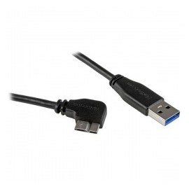 StarTech.com Cable Delgado de micro USB 3.0, Ángulo Derecho, 50cm, Negro