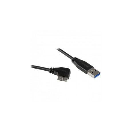 StarTech.com Cable Delgado de micro USB 3.0, Ángulo Derecho, 50cm, Negro