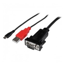 StarTech.com Cable Micro USB Macho - Serie DB9 Macho para Android, 1 Metro, Negro