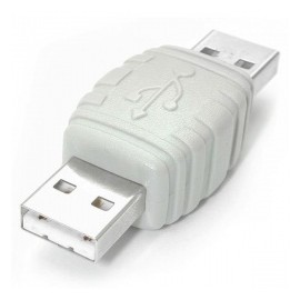 Startech.com Adaptador de Cable USB A Macho - USB A Macho, Blanco