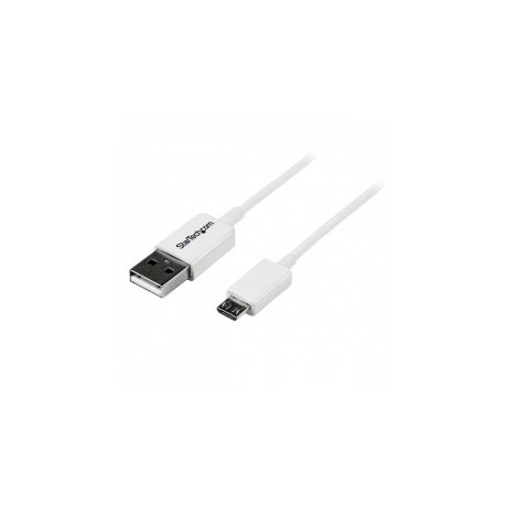 StarTech.com Cable USB 2.0, USB A Macho - Micro USB B Macho, 2 Metros, Blanco