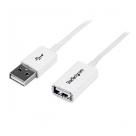 StarTech.com Cable USB 2.0 A Macho - USB A Hembra, 1 Metro, Blanco