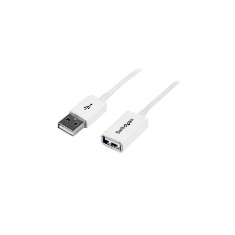 StarTech.com Cable USB 2.0 A Macho - USB A Hembra, 1 Metro, Blanco